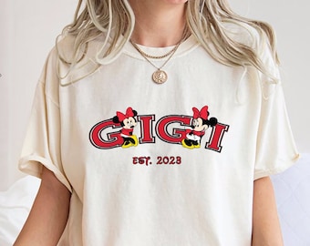 Comfort Color Custom Est. Gigi Mouse Shirt, Mouse Shirt, Matching Minnie Shirt, Minnie Mouse Shirt, Mothers Day Gift, Mothers Day Shirt