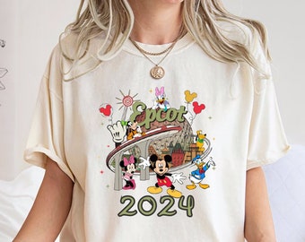 Comfort Colors® Disney Epcot 2024 Shirts, World Traveler Shirt, Custom Disney Shirt, Mickey Epcot Shirt, Minnie Epcot Shirt, Disney Family