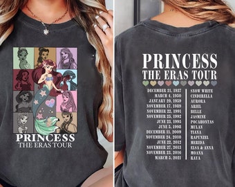 Disney Ariel Princess Eras Tour Shirt, Disney Princess Tour Tee, Disney Princess Characters Shirt, Disney Girl Trip Shirt,Disneyland Shirt
