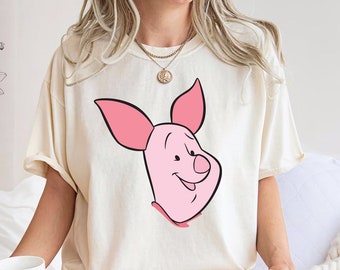 Comfort Colors® Disney Winnie The Pooh Cute Piglet T-shirt, Piglet Portrait Tee, Disneyland Vacation Trip, Disney Family Matching Shirts