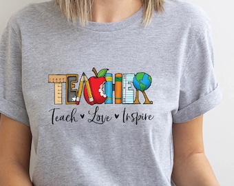 Comfort Colors® Teacher Comfort Colors Shirt, Kindergarten Teacher Shirt, Back To School Shirt, Elementary School Shirt, Gift For Teacher