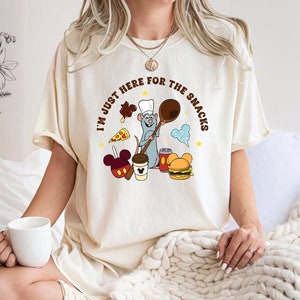 Comfort Colors® Disney Ratatouille Chef Shirt, Just Here For The Snacks, Pixar Ratatouille Tee, Remy Gusteau&#39;s Shirt, Disney Rat Tee