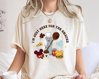 Comfort Colors® Disney Ratatouille Chef Shirt, Just Here For The Snacks, Pixar Ratatouille Tee, Remy Gusteau's Shirt, Disney Rat Tee