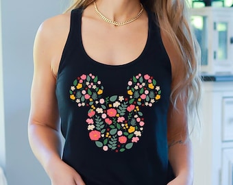 Disney Epcot Flower And Garden Festival Tank top, Flower Mickey Head Tank Mouse Head Tanks, Magical Kingdom Tanks, Disney Tank Top for Women
