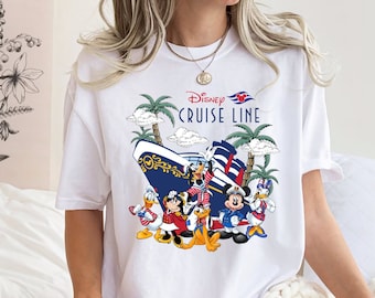 Comfort Colors® Disney Cruise Line Mickey and Friends T-shirt, Disney Wish Fantasy Magic Wonder 2024 Matching Tee, Family Cruise