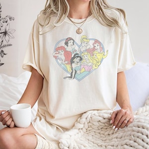 Comfort Colors® Vintage Princess Shirt, Retro Princess Tour Shirt, Vintage Disney Shirt, Rapunzel Shirt, Ariel shirt, cinderella tee