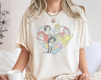 Comfort Colors® Vintage Princess Shirt, Retro Princess Tour Shirt, Vintage Disney Shirt, Rapunzel Shirt, Ariel shirt, cinderella tee