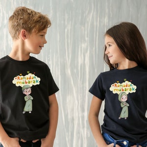 Ramadan Mubarak Kids Shirts, Ramadan Toddler T Shirt, Muslim Gifts, Eid Youth Shirts, Cute Islamic Baby Bodysuit, Muslim Kids Clothing