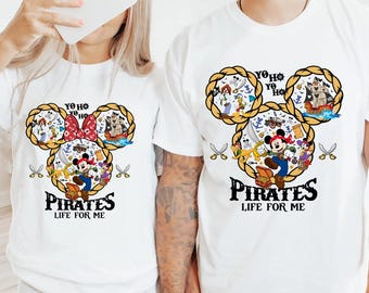 Disney Matching Pirate Cruise Shirt, Mickey & Minnie Pirate Shirt, Pirate's Life For Me Shirt, Disney Couple Cruising Trip 2025 Shirt