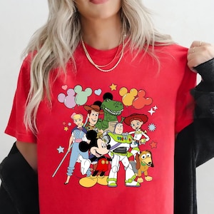 Comfort Colors® Disney Pixar Toy Story Land To Infinity and Beyond 1995 Shirt, Toy Story Characters Buzz Lightyear Woody,You've Got a Friend