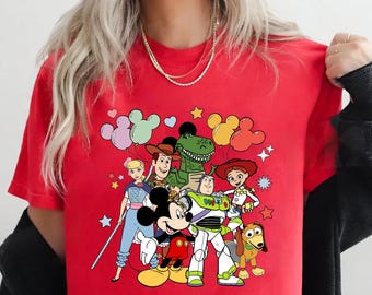 Comfort Colors® Disney Pixar Toy Story Land To Infinity and Beyond 1995 Shirt, Toy Story Characters Buzz Lightyear Woody,You've Got a Friend