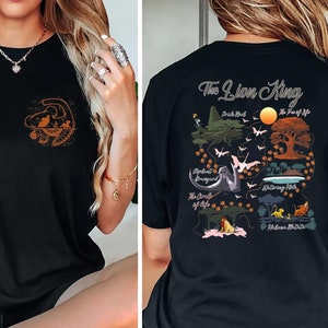 Two Sided Lion King Map Pride Rock Hakuna Matata Comfort Colors Shirt, The Lion King Disney T-shirt, Animal Kingdom, Walt Disney World Trip