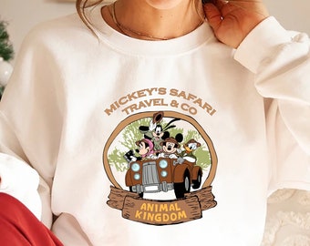 Retro Disney Animal Kingdom Mickey and Friends Sweatshirt,Disney Mickey Safari T-Shirt,Vintage Safari Mode Sweathirt Hakuna Matata Tee