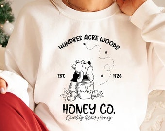 Vintage Hundred Acre Woods, Honey Co Sweatshirt, Retro Winnie The Pooh Est 1926, Classic Pooh Bear Crewneck