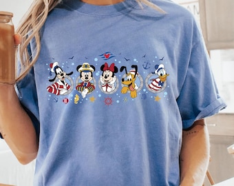 Comfort Colors® Disney Mickey And Co Cruise Shirt Mickey And Minnie Cruising T-shirt Disney Vacation, Disney Cruise, Family Matching