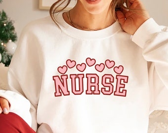 Valentine's Day Nurse Sweatshirt, Valentine Nurse Appreciation Sweater, Cupid's Cute Nurse Crewneck, Happy Valentines Day Gift for Nurse