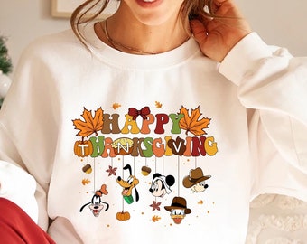 Thanksgiving Disney Sweatshirt, Disney Mickey Shirt, Fall Disneyland Shirt, Mickey and Friends Shirt, Thanksgiving Gifts, hoodies