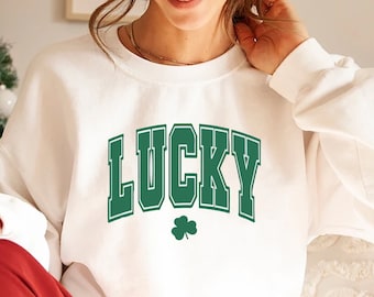 St Patrick's Day Lucky Sweatshirt, Kids St Patty's shirt, Shamrock tee, St Patrick's Day Tee,Cute St Patty's Shirt,Shamrock Sweatshirt