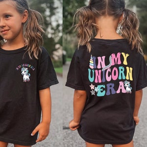 Personalized Kids Unicorn T-Shirt - Girls Back To School 2025 Shirt, Custom Name