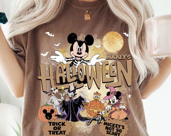 Comfort Colors®Mickey and Friends Trick or Treat Shirt, Halloween Shirt, Magical Kingdom Halloween T-Shirt, Disney Halloween Shirt, Mickey