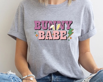 Bunny Babe Sweatshirt,Easter Gift for Her,Matching Easter Sweatshirts, Easter Teacher, Women's Easter Shirt,Easter Shirt,Easter Shirts