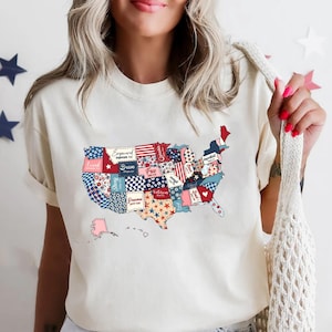 Comfort Colors® Retro America USA Map Shirt, God say you are Tee, Bible Verse 4th July, USA Flag, American Girl Tee, American Flag 1776 Tee