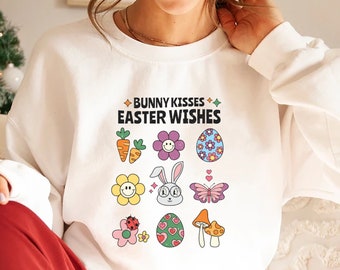 Easter Wishes Sweatshirt,Cute Easter Sweatshirt, Funny Easter Sweatshirt, Easter Bunny Sweatshirt, Happy Easter Sweatshirt, Easter Gifts
