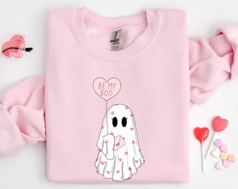 Be My Boo Sweatshirt, Ghost T-Shirt, Valentines Day Hoodie, XOXO Sweatshirt, Women Valentines Day Sweatshirt, Heart Sweatshirt