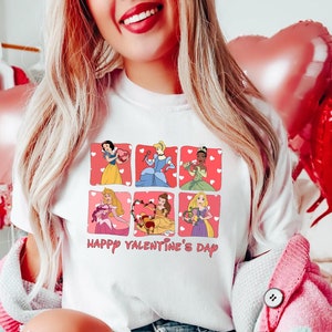 Happy Valentine&#39;s Disney Princess Shirt, Valentine Princess Shirt, Disney Trip T-Shirt, Disney Princess, Disneyworld Princess Gift
