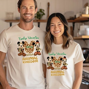 Animal Kingdom Family Vacation Couple Shirts, Disney Mickey Minnie Simba Safari Mode, Couple Shirts, Disney Safari Couple Tee, Disney Couple