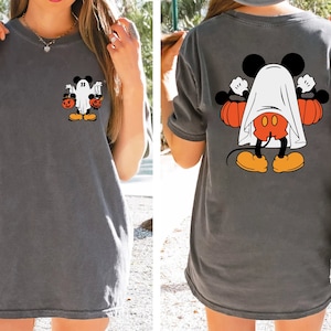 Comfort Colors® Disney Mickey Halloween Shirt, Mickey Ghost Shirt, Retro Mickey Spooky Shirt, Mickey&#39;s Not So Scary, Disney Halloween Shirt
