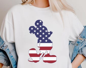 Disney Mickey American Flag Shirt, Mickey Mouse 4th of July T-Shirt, Independence Day 2025 Shirt, American Family Shirt, Patriotic Tees