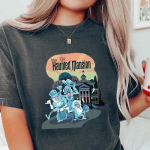 Comfort Colors® Vintage Haunted Mansion Liberty Square Comfort Colors Shirt, Hitchhiking Ghosts Shirt, Haunted Mansion Halloween T-shirt
