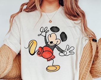 Comfort Colors® Mickey Shirt, Watercolor Mickey Mouse Shirt, Disney World Shirt, Mickey Shirt, Disney Shirts, Mickey Mouse