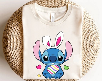 Disney Stitch Happy Easter Shirt, Lilo Stitch Happy Easter Shirt, Stitch Bunny Shirt, Disney Easter Shirt, Disney Happy Easter Shirt