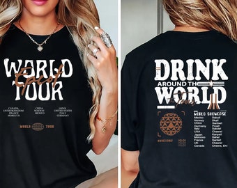 Comfort Colors®Disney Epcot World Tour Shirt, Drink Around The World Shirt, Disney Group Trip Shirt, Retro Disneyland Epcot Shirt, Epcot Tee