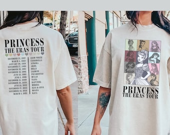 Comfort Colors® Princess The Eras Tour Shirt, Princess Tour Shirt, Vintage Disney Shirt, Disney Princess Shirt, Princess Eras Tour Shirt