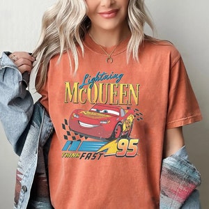 Comfort Colors® Retro Lightning Mcqueen Piston Cup Shirt, Disney Cars Shirt, Disney Shirts, Disney Pixar Shirt, Cars Shirt, Cars Land Shirt