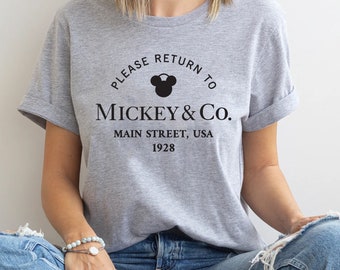 Chemise Return to Mickey and Co, sweat à capuche Disney, sweat-shirt unisexe, sweat-shirt à col rond, sweat-shirts Disney, sweat-shirt surdimensionné