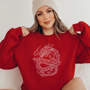 Chinese New Year Dragon Sweatshirt, 2024 New Year Chinese Shirt, Happy Chinese New Year Sweatshirt, Lunar New Year Dragon Sweatshirt