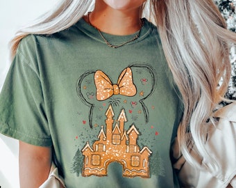 Disney Gingerbread Castle Shirt, Christmas Castle Sweatshirt, Disney Christmas Shirt, Mickey Christmas Shirt, Disney Christmas Family Shirts