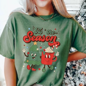 Tis The Season Christmas Shirt, Cute Christmas Shirt, Christmas Sweatshirt, Retro Christmas Shirts, Christmas Shirt, Christmas Coffee Shirt