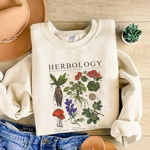 Herbology Plants Sweatshirt, Herbology Shirt, Gift For Plant Lover, Botanical, Plant Lover Shirt,Plant Wizard Pottery,Gardening Shirt