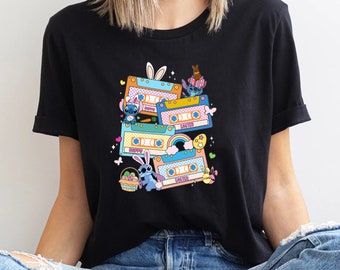 Retro Stitch Easter Shirt, Lilo Stitch Easter Eggs Shirt, Disneyworld Easter Vacation Shirt, Easter Family Shirt, Disneyland Trip Shirt