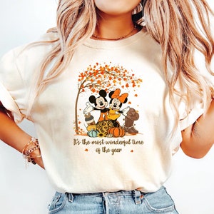 Mickey Minnie Fall Shirt, Fall Disney Shirt, Mickey Autumn Tee, Disney Halloween Party Tee, Disney Fall T-shirt, Pumpkin Sweatshirt