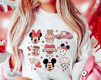 Valentine's Day Disney Shirt, Retro Mickey and Friends Shirt, Checkered Mickey Shirt, Gift for Valentine, Disney Valentines Shirt