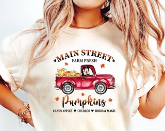 Main Street Farm Fresh Pumpkins Shirt, Disney Fall Shirts, Disney Fall Trip Shirt, Retro Autumn Shirt, Disney Thanksgiving Shirt