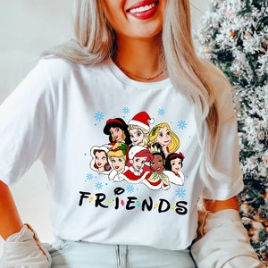 Disney Princess Christmas Shirt, Disney Christmas Sweatshirt, Disney Girls Matching Christmas Tee, Girls Disney Trip Sweater