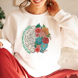 Brain Anatomy Sweatshirt,Funny Nurse Hoodie, Women&#39;s Nursing School  T-Shirt,Nursing Student Anatomical Layout Brain T-shirt, Gift for Nurse