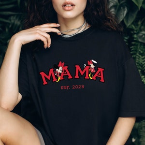 Comfort Color Custom Est. Mama Mouse Shirt, Mouse Shirt, Matching Minnie Shirt, Minnie Mouse Shirt, Mothers Day Gift, Mothers Day Shirt